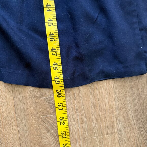 Vintage Navy Maxi Dress Lace Statement Collar Long Sleeve Modest Victorian L - Picture 11 of 13